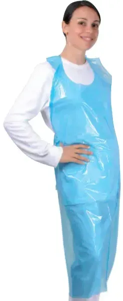 Ampri Einwegschürze Med Comfort 750 x 1200 mm glatte Oberfläche, 30 my, blau, 50 Stück pro Block