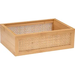 Badorganizer WENKO "Allegre", beige (natur, braun), B:22cm H:7cm T:15cm, Bambus, Rattan, Aufbewahrungsboxen, aus Bambus und Rattan