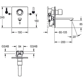 KWC AR Wascharmatur F5 elektrisch Thermostat Silber