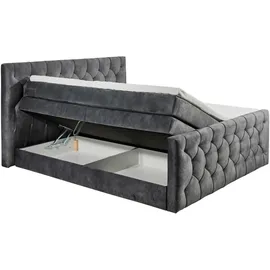 ed exciting design Boxspringbett Cashfield 8 ca. 180x200 cm Anthrazit