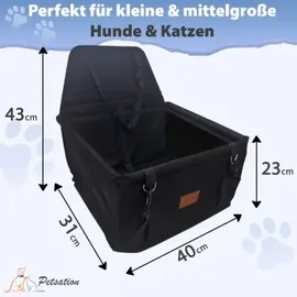 petsation Hundeautositz Wasserdichter & Atmungsaktiver  Schwarz Standard