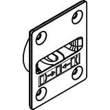 Hawa Ausrichtbeschlag für 1 Türe, Türhöhen 2040-2600 mm, Alu, schwarz eloxiert