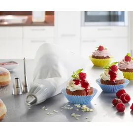 GEFU Spritzbeutel-Set DECORE, 5 teilig mit 3 Edelstahltüllen