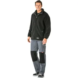 Planam Stream Fleecejacke Schwarz/Anthrazit M