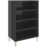 vidaXL Sideboard Hochglanz-Grau 57x35x90 cm Holzwerkstoff