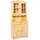 VCM Vitrinenschrank Alican 88 x 43 x 198 cm Braun