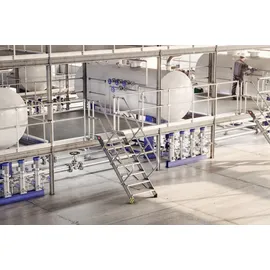Hailo Professional Hailo Plattformtreppe wandmontiert Neigung 45° Stufenbreite 1000 mm 9 Stufen