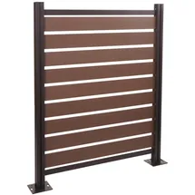 Proregal Mülltonnen-Zaun 130 x 110 x 6 cm braun