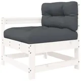 vidaXL Gartenstuhl 36 x 73,5 x 24 cm weiß mit Kissen