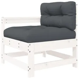 vidaXL Gartenstuhl 36 x 73,5 x 24 cm weiß mit Kissen