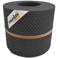 zaunzu® Sichtschutzstreifen Rille Gelocht 26 m x 19 cm Anthrazit PP