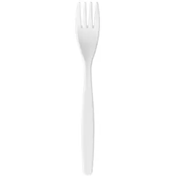 50x Mehrweg Gabel 19,5 cm, weiß