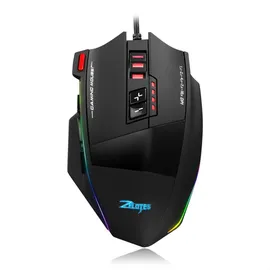 docooler Zelotes C-13 Gaming Maus Wired 10000DPI,RGB,mit 13 Programmiertasten Einstellbar,128 KB Integrierter Speicher