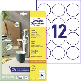 Avery Zweckform Etiketten L3416-10 Weiß 60,0 x 60,0 mm 10 Blatt