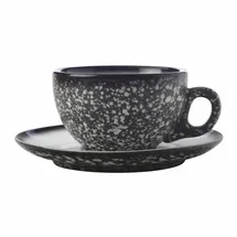 Maxwell & Williams Kaffeetasse mit Untertasse 0,25 l Schwarz 10 St.