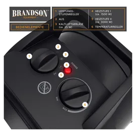 Brandson Bauheizer 3000 W Gelb/Schwarz