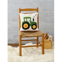Permin Kreuzstich Stickpackung Kissen Vorderseite Traktor Zählmuster
