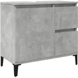 vidaXL Waschbeckenunterschrank Betongrau 65x33x60 cm Holzwerkstoff