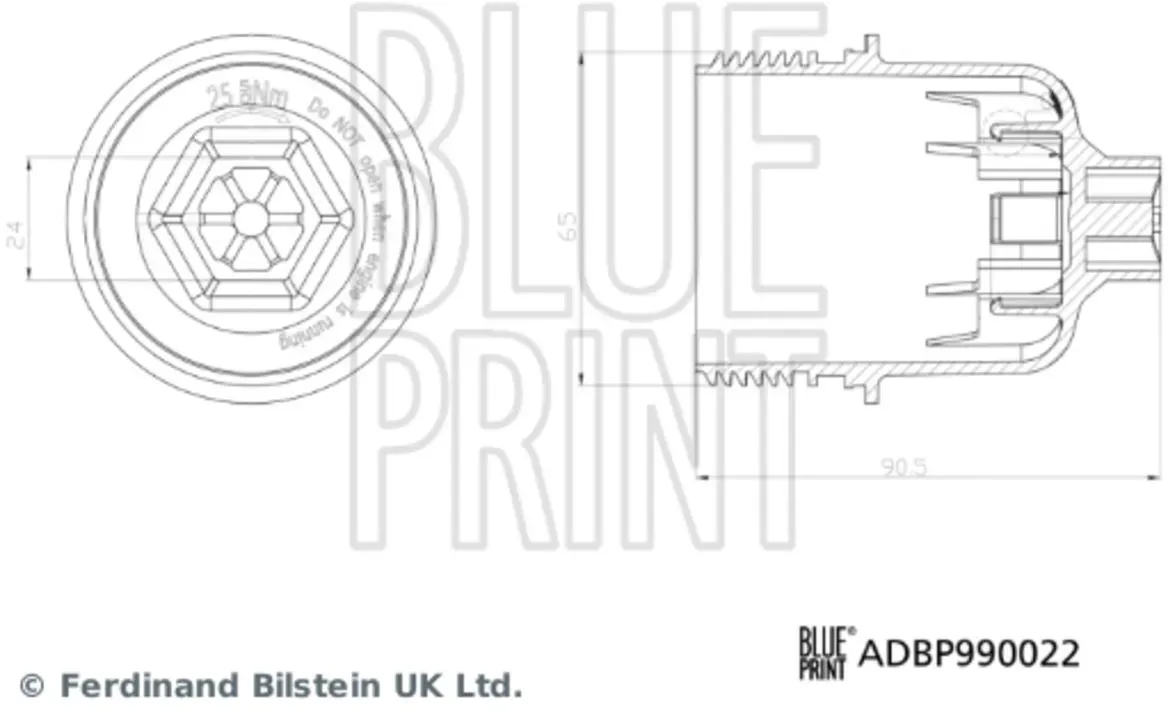 Deksel, oliefilterbehuizing Blue Print Solutions BLUE PRINT ADBP990022