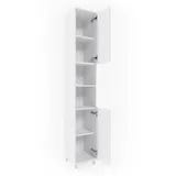 Vicco Badschrank Fynn, 30 x 190 cm Weiß, - Badezimmerschrank Hochschrank Badregal