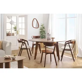 miliboo Vintage oval 160 x 76 x 90 cm Nussbaum