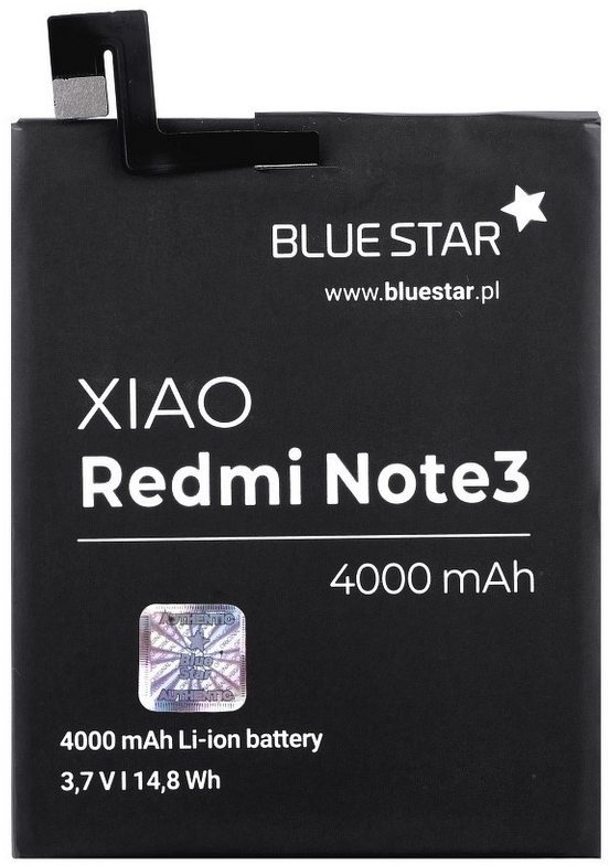 BlueStar Akku Ersatz kompatibel mit Xiaomi Redmi Note 3 4000 mAh Austausch Batterie Accu BM46 Smartphone-Akku
