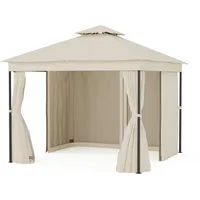 Blumfeldt Mondo Dual 3x3 Pavillon mit Doppeldach und Moskitonetzen