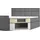 mebloland Boxspringbett BARD 160 x 200 mit 2 Bettkästen, Bonell-Matratze und Topper. Farbe: Grau - Grau
