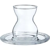 Pasabahce Etnik Teeglas Set 12 ml Cay Bardagi Transparent