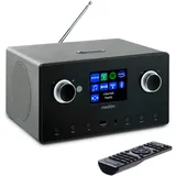 MEDION P85444 2.1 Internetradio mit Subwoofer (DAB+, UKW Radio, Spotify Connect, WLAN, Bluetooth, Streaming, Equalizer, Farbdisplay, USB, AUX, Wecker, Schlummerfunktion, Sleep Timer) Titan