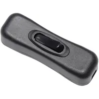 TRU Components Schnurschalter Schwarz 1 x Aus/Ein 2 A