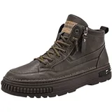 Stiefeletten Herren Lederstiefel Worker Boots Rutschfest Schnürstiefeletten Outdoor Trekkingschuhe Wanderschuhe Schlupfstiefel Arbeitsstiefel Schnürstiefel Biker Stiefel Arbeits Boots Winterboots - 44 EU