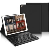 IVEOPPE Tastatur iPad 9. Generation, iPad 10.2" Tastatur mit Hülle (iPad 9./8./7. Generation), Magnetisch Abnehmbarer mit QWERTZ Tastatur für iPad Air 3 und iPad Pro 10.5, Schwarz