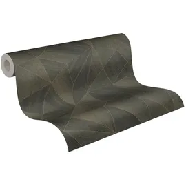 A.S. Création Daniel Hechter 7 Vliestapete in Grafik-Optik - 10,05 m x 0,53 m - Schwarz, Braun, Gold, Metallic - Made in Germany – 361334
