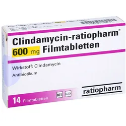 CLINDAMYCIN-ratiopharm 600 mg Filmtabletten 14 St