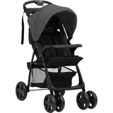 vidaXL 2-in-1 Kinderwagen dunkelgrau und schwarz 10384