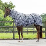 QHP Ekzemdecke mit Hals und abnehmbarem Bauchlatz (Zebra, 75)