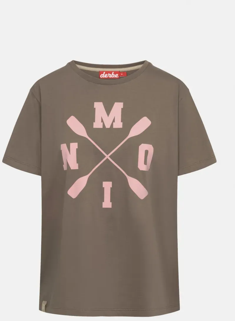 Derbe T-Shirt Moin X Damen Braun Rosa GOTS Organic