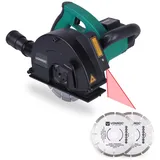 VONROC Mauernutfräse mit Laser - 1700W - 150mm - Inklusive 4 Diamantscheiben,