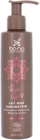 Boho Green Rose Gold Irisierende Körperlotion Bio Pumpflasche 200ml