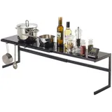 Yamazaki Küchenregal Tower 54 bis 92 x 22,5 x 25 cm Schwarz