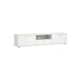 VCM ebuy24 Media TV Tisch 2 Türen 1 Schublade Weiß