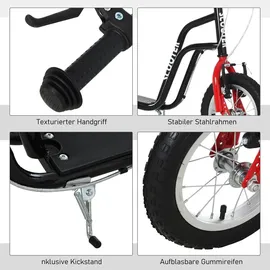 Homcom Kinderroller 12" schwarz