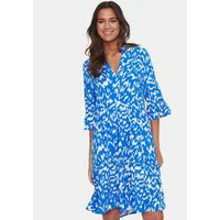 St Tropez Saint Tropez Jerseykleid »EdaSZ Dress«, mit Volant und 3/4 Ärmel, Gr. M (38) - N-Gr, Surf Blue Nature Strokes, , 24096222-M N-Gr