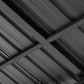 TOOLPORT Gartenpavillon 3x4m galvanisierter Stahl loft grey - 300194