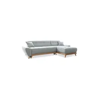 miuform Dazzling Daisy ¦ Ecksofa mit Schlaffunktion | Schlafsofa klappbar Hellgrau | Sofa Sc... | Hellgrau