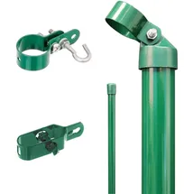 GAH Alberts Alberts Komplettset Zauneck-Set für Maschendrahtzaun 125 cm zE Grün