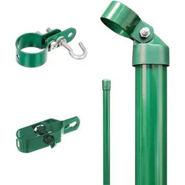 GAH Alberts Alberts Komplettset Zauneck-Set für Maschendrahtzaun 125 cm zE Grün