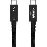 CalDigit Thunderbolt 5 Pro geflochtenes Kabel – 120Gbps 240W Stromversorgung, kompatibel mit Thunderbolt 3, 4, USB4 Typ C, MacBook Pro, iMac, iPhone 17 Max, Schwarz (1 m/3,28 ft/39,37")