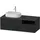 Duravit Zencha Konsolenwaschtischunterbau, 1300x550mm, 2 Auszüge, 1 Schubkasten, offenes Fach, Ausschnitt 1 links, ZE4828016800000, Farbe: Front: Eiche schwarz